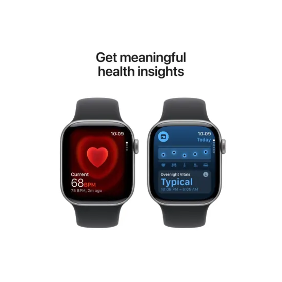 Watch Series 11 GPS 46mm Space Grey Aluminium Case with Black Sport Band - M/L (mev44rk/a)