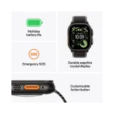 Watch Ultra 3 Cellular 49mm Black Titanium Case with Black Alpine Loop - Medium (mf0v4se/a)