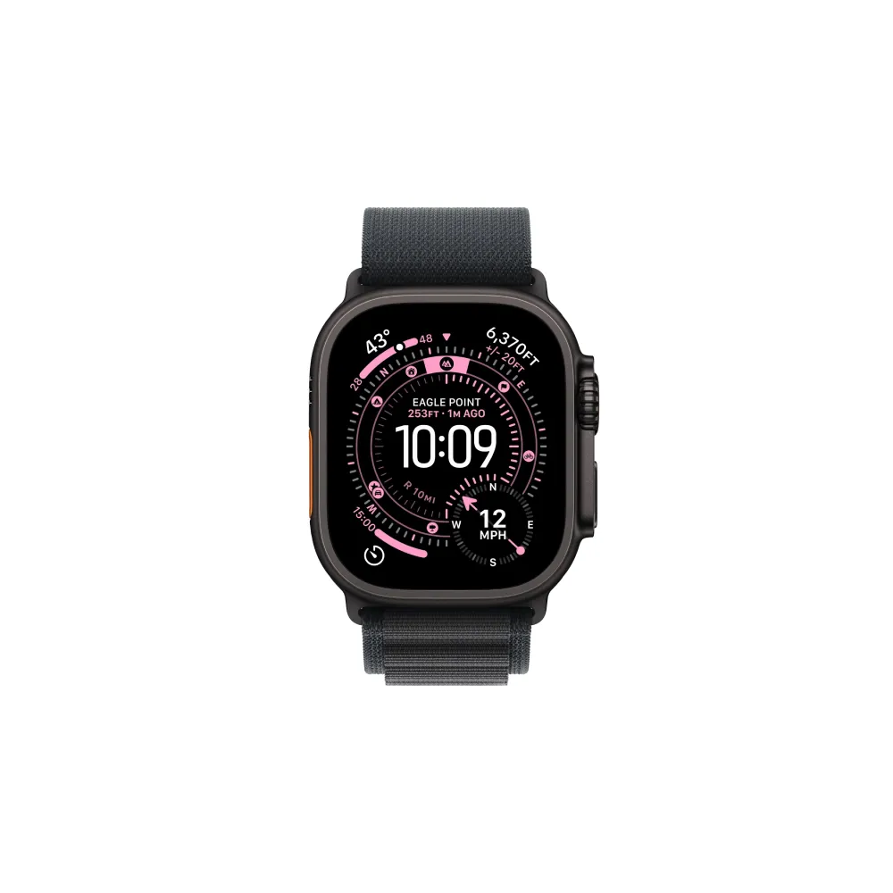 Watch Ultra 3 Cellular 49mm Black Titanium Case with Black Alpine Loop - Medium (mf0v4se/a)