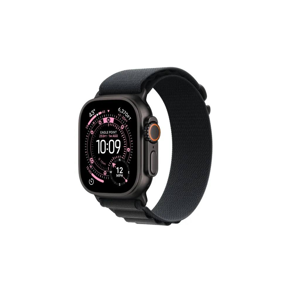 Watch Ultra 3 Cellular 49mm Black Titanium Case with Black Alpine Loop - Medium (mf0v4se/a)