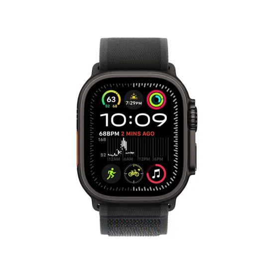 Watch Ultra2 v2 Cellular 49mm Black Titanium Case with Black Trail Loop - M/L (mx4v3se/a)