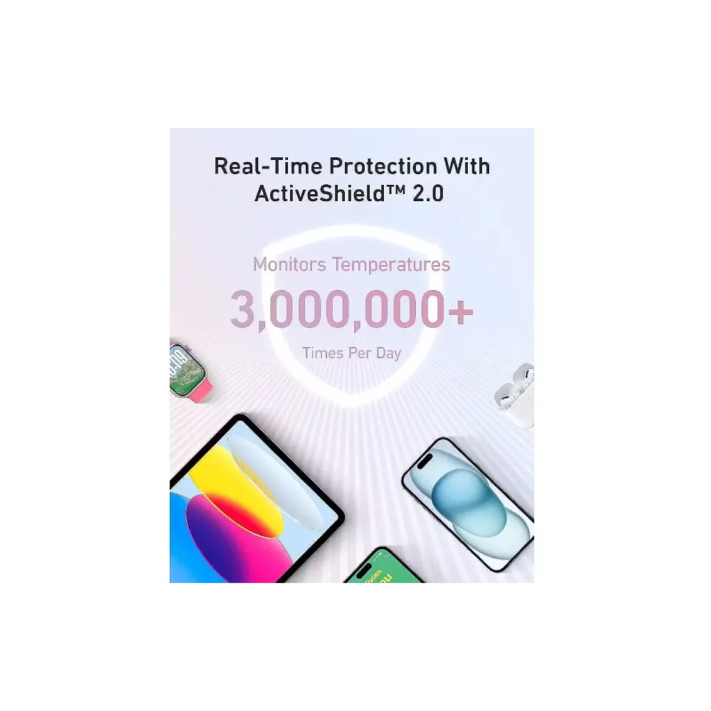 Zolo 20000mAh, 30W, sa ugrađenim USB-C kablom, Power Bank beli
