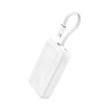 Zolo 20000mAh, 30W, sa ugrađenim USB-C kablom, Power Bank beli
