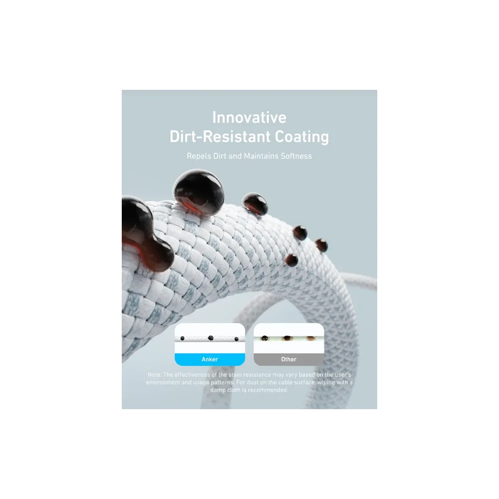Zolo USB tip-C kabl M/M 1m, za Apple, super brzo punjenje 240W/480Mbps, pleteni, beli