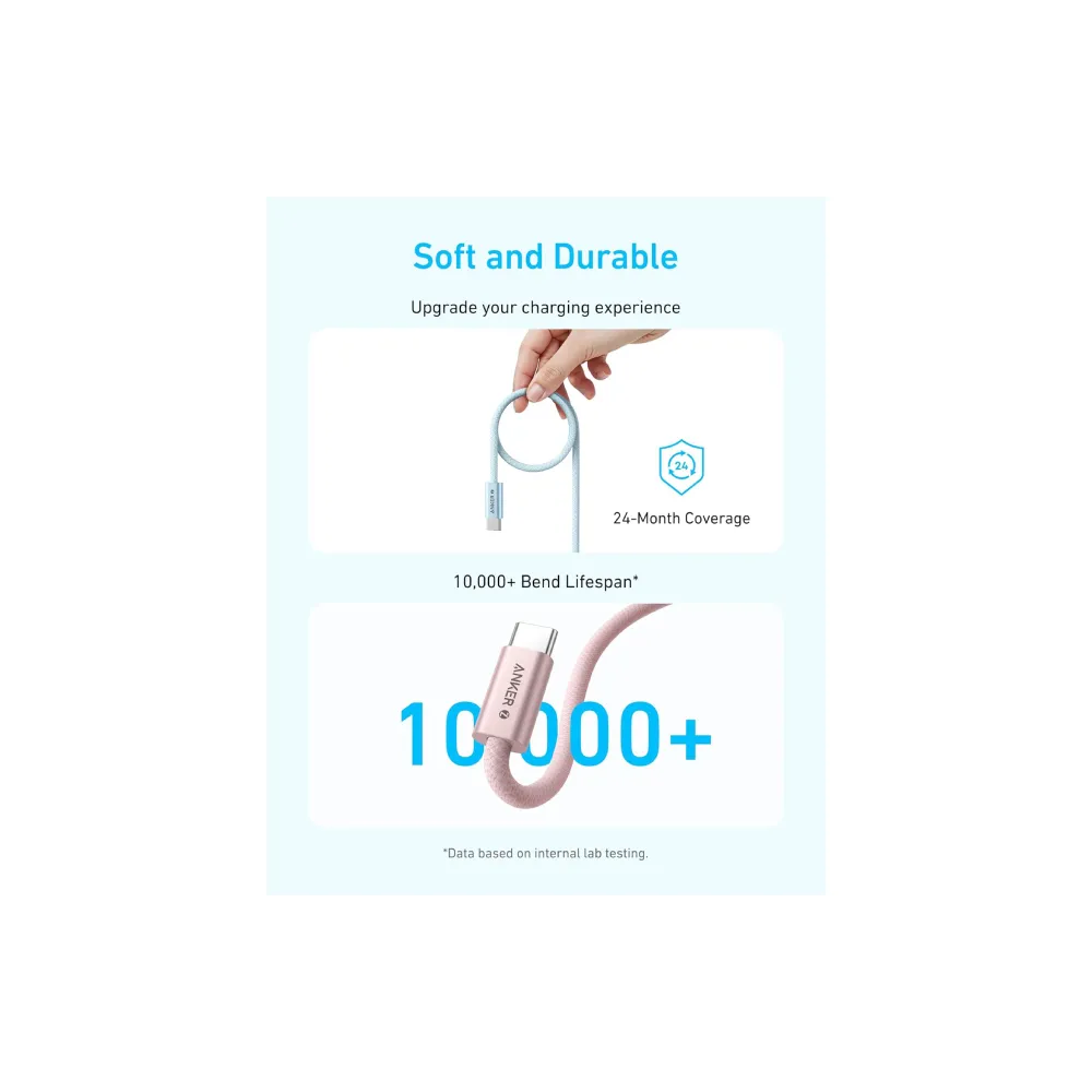 Zolo USB tip-C kabl M/M 1m, za Apple, super brzo punjenje 240W/480Mbps, pleteni, beli