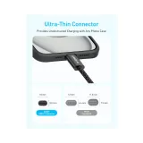 Zolo USB tip-C kabl M/M 1m, za Apple, super brzo punjenje 240W/480Mbps, pleteni, beli