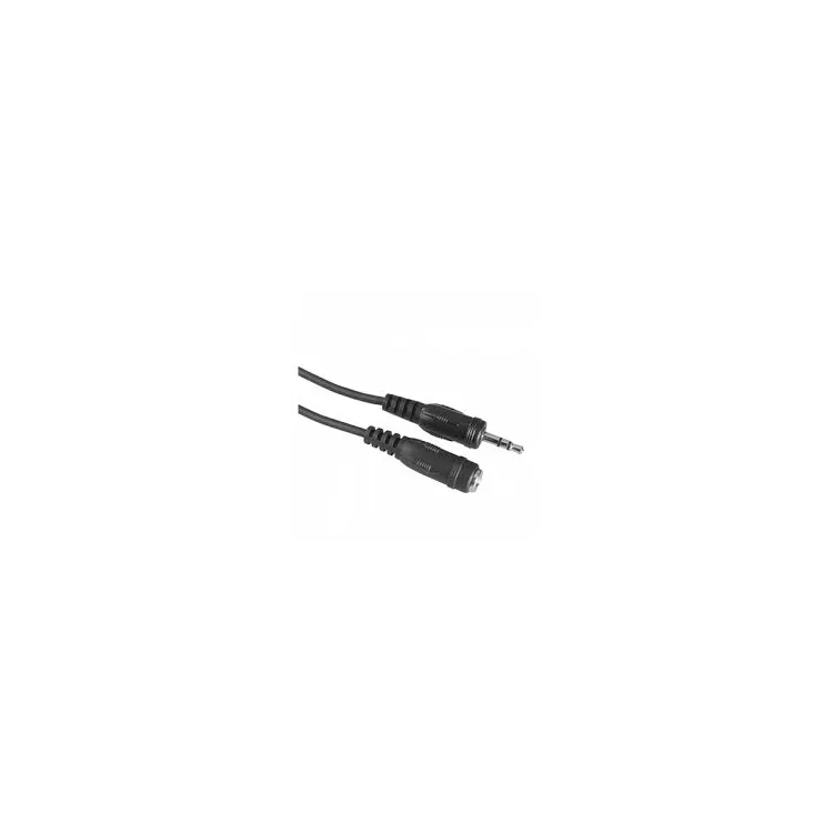 E-GREEN Kabl Audio 3.5mm stereo - 3.5mm stereo M/F (nastavak) 3m crni