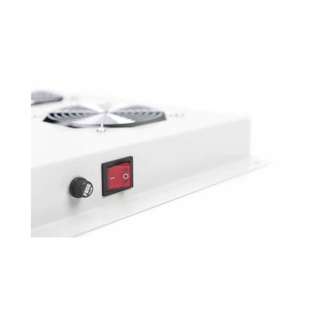 Digitus Roof ventilator unit, Unique network and Dynamic Basic 4 fans, thermostat, switch, grey (RAL 7035)