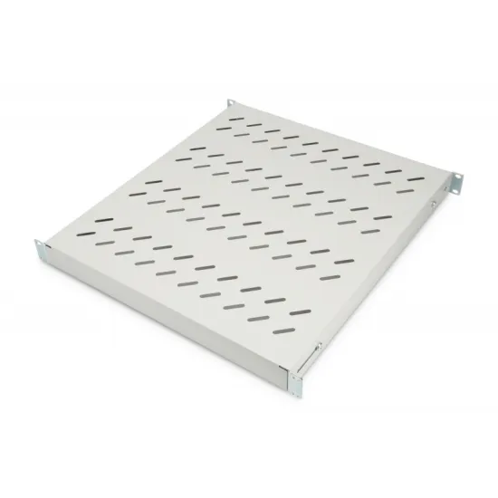 Digitus Polica fiksna 483 mm (19 ), nosivost do 50 kg, 44,5×482×500–750 mm, siva