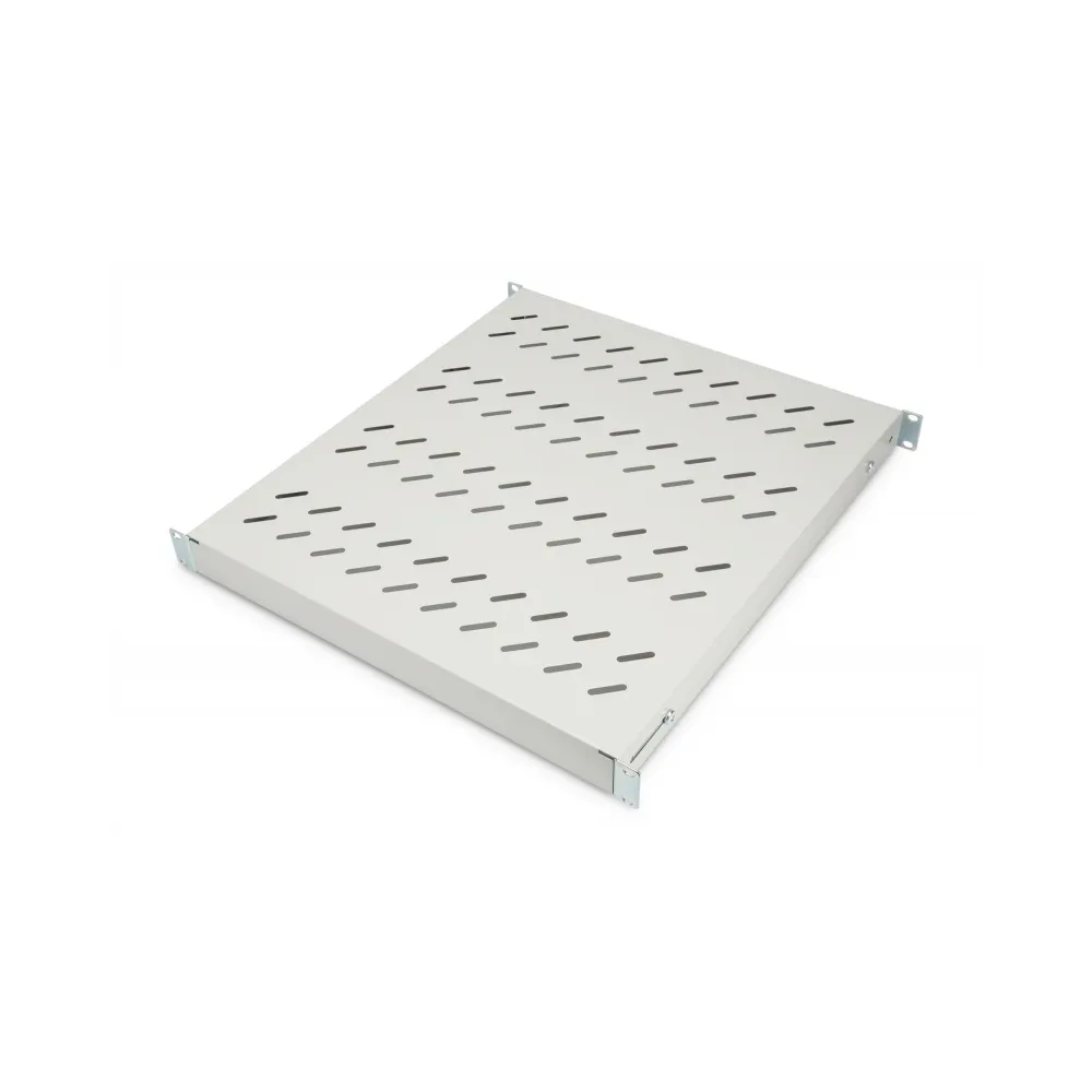Digitus Polica fiksna 483 mm (19 ), nosivost do 50 kg, 44,5×482×500–750 mm, siva