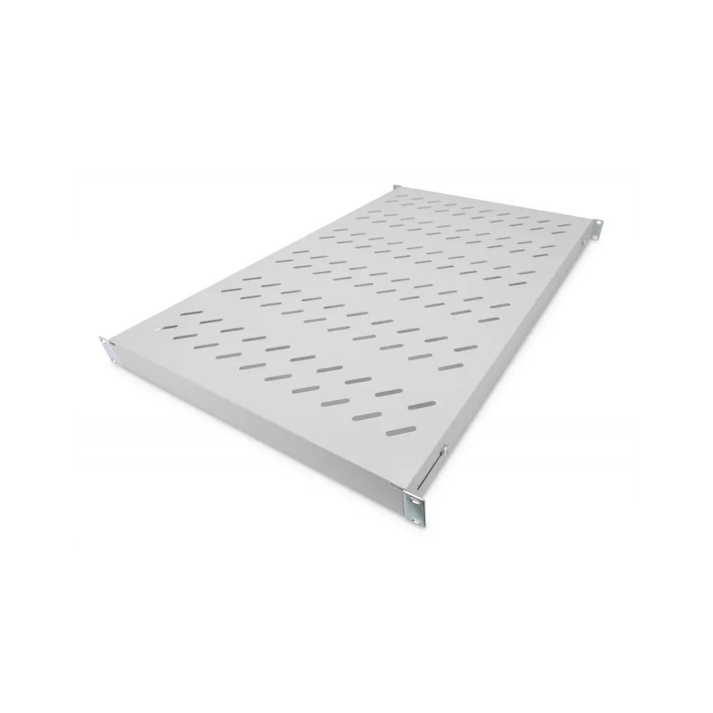 Digitus Polica fiksna 483 mm (19 ), nosivost do 50 kg, 44,5×482×700–900 mm, siva