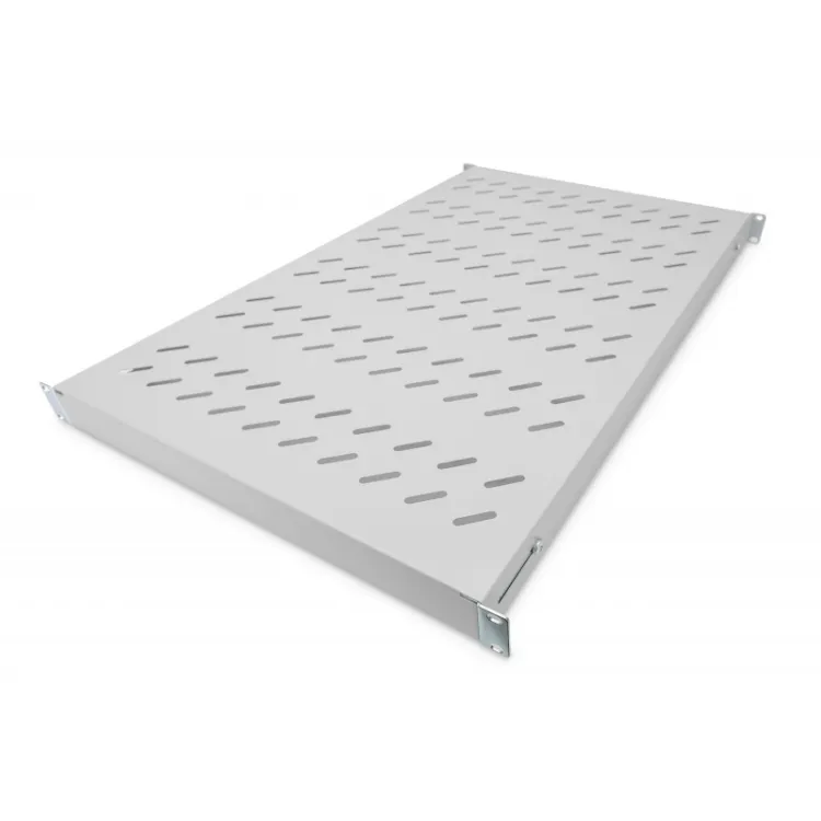 Digitus Polica fiksna 483 mm (19 ), nosivost do 50 kg, 44,5×482×700–900 mm, siva