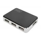 Digitus Adapter USB 2.0, 4-Port Hub, 4x USB A/F, 1x USB Bmini/F incl. USB A/M to mini5P cable
