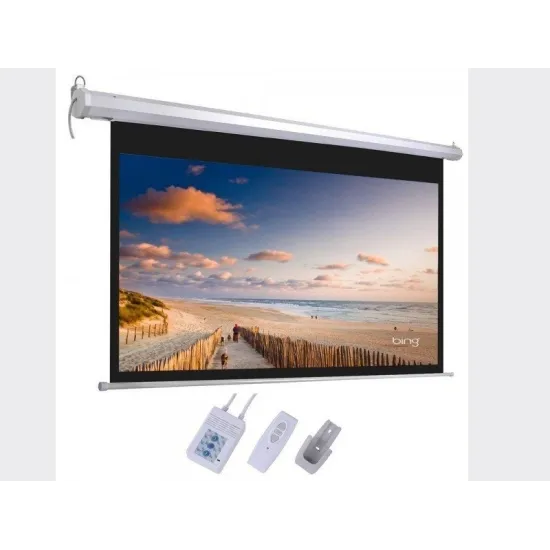 Lexin Platno za projektor LEXIN EH9696M zidno elektricno 1:1, 244x244, ZIDNO ELEKTRIČNO (SA DALJINSKIM UPRAVLJAČEM), MAT BELA