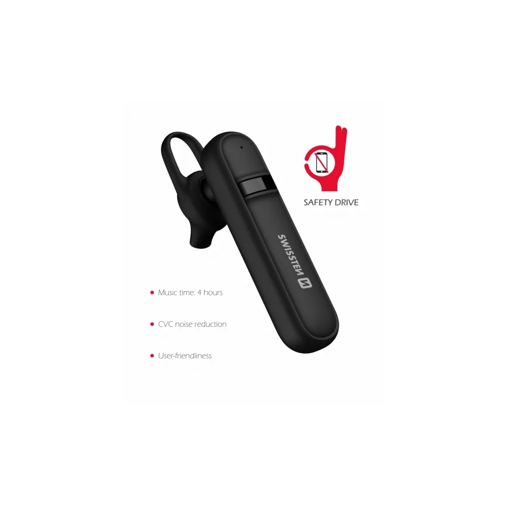 Swissten Slušalice Bluetooth CALLER Black