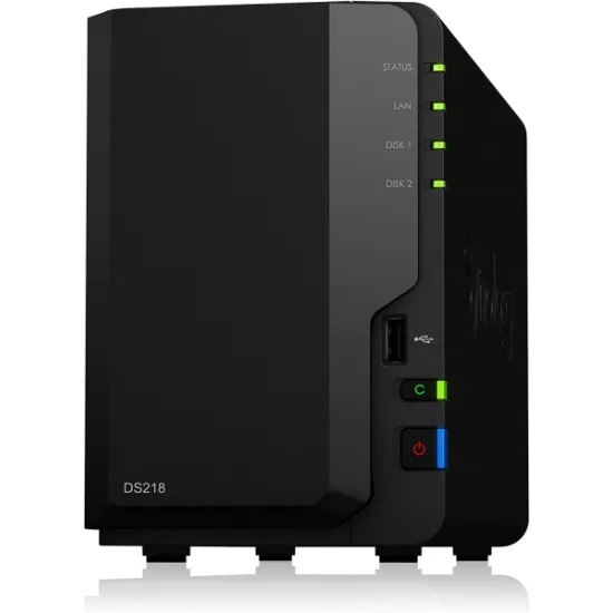 Synology NAS DiskStation DS223 Tower, 2-bay 3.5 SATA HDD/SSD, Realtek RTD1619B 1.7 GHz (4-Core), 2 GB DDR4, 1x RJ-45 1GbE, 3x US