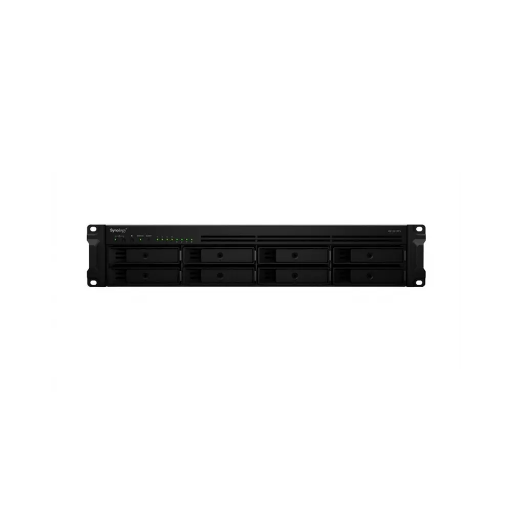 Synology NAS RackStation RS1221+ Rack 2U, 8-bay 3.5 /2.5 SATA, AMD Ryzen V1500B 2.2 GHz (4-core), 4 GB DDR4, 4x RJ-45 1GbE, 2x U