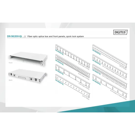 Digitus 1U Splice Box, extendible, quick lock, kućište za opticki patch panel