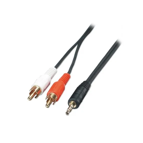E-GREEN Kabl Audio 3.5mm stereo - 2xRCA M/M 3m crni