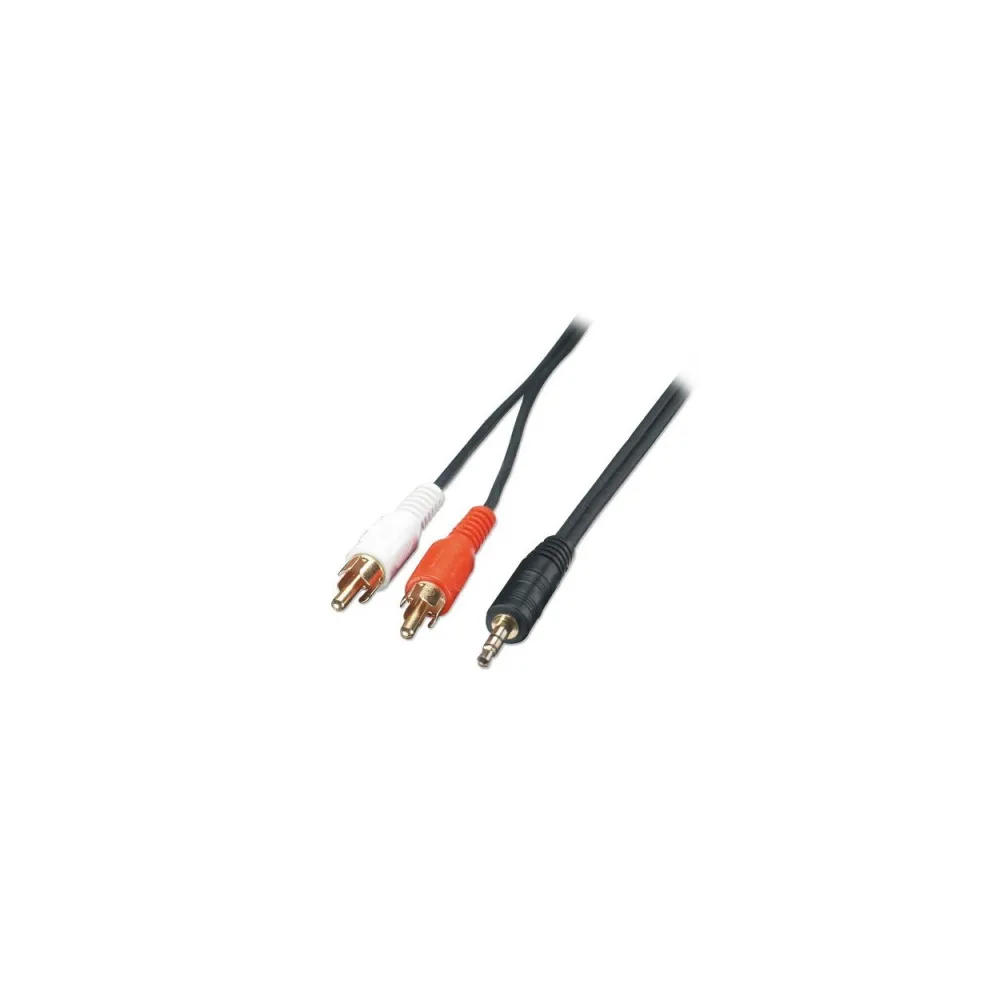 E-GREEN Kabl Audio 3.5mm stereo - 2xRCA M/M 3m crni