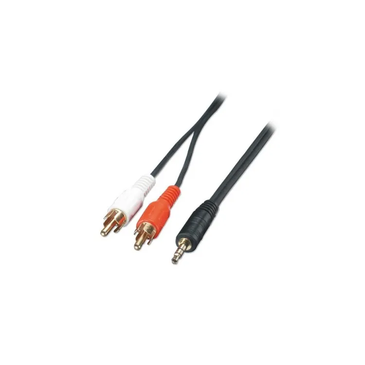 E-GREEN Kabl Audio 3.5mm stereo - 2xRCA M/M 3m crni