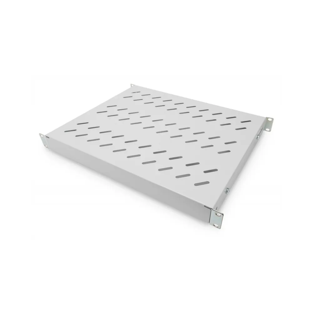 Digitus Polica fiksna 483 mm (19 ), nosivost do 50 kg, 44,5×482×350–550 mm, siva
