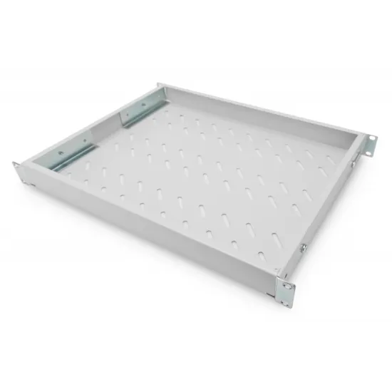 Digitus Polica fiksna 483 mm (19 ), nosivost do 50 kg, 44,5×482×350–550 mm, siva