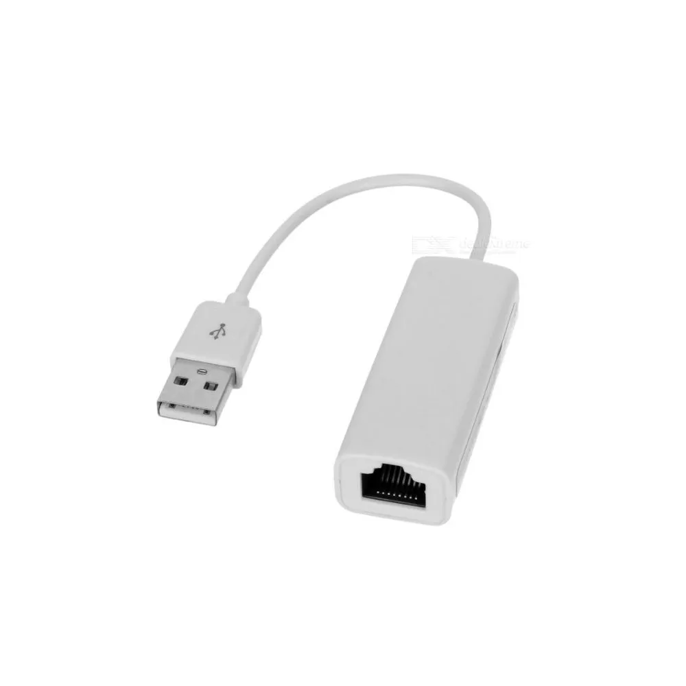 E-GREEN Mrežni adapter USB 2.0, 1x Fast Ethernet (10/100Mbps), USB-A (M) to RJ-45 (F), plug & play, external, white