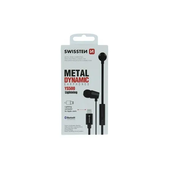 Swissten Slušalice Dynamic Lightning Ys500 Black