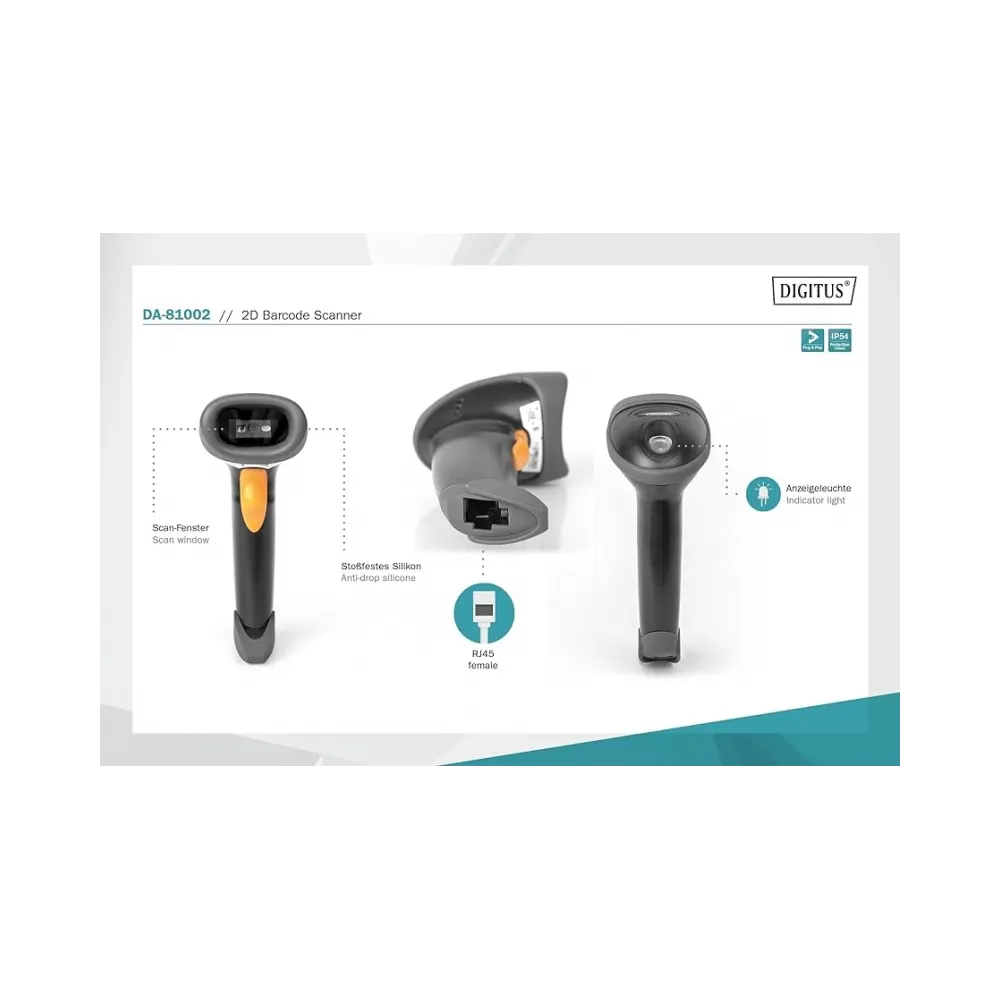 Digitus Barcode Scanner 2D bi-directional