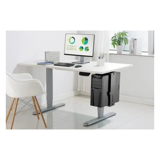 Digitus PC stoni nosač, 10 kg max H: 300-510, D: 88-203 mm crna