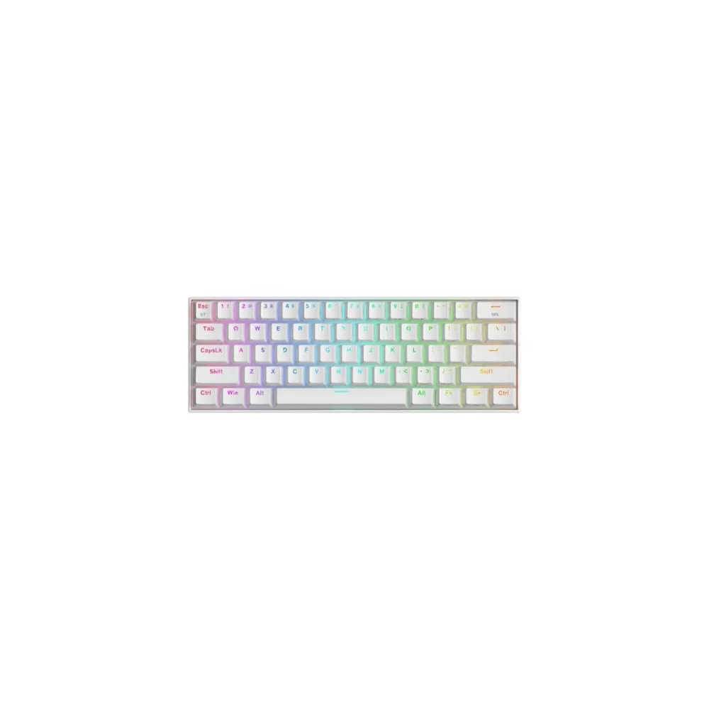 Redragon Tastatura Draconic K530 PRO RGB Mechanical Gaming Keyboard, 2.4G,BT, 60% White