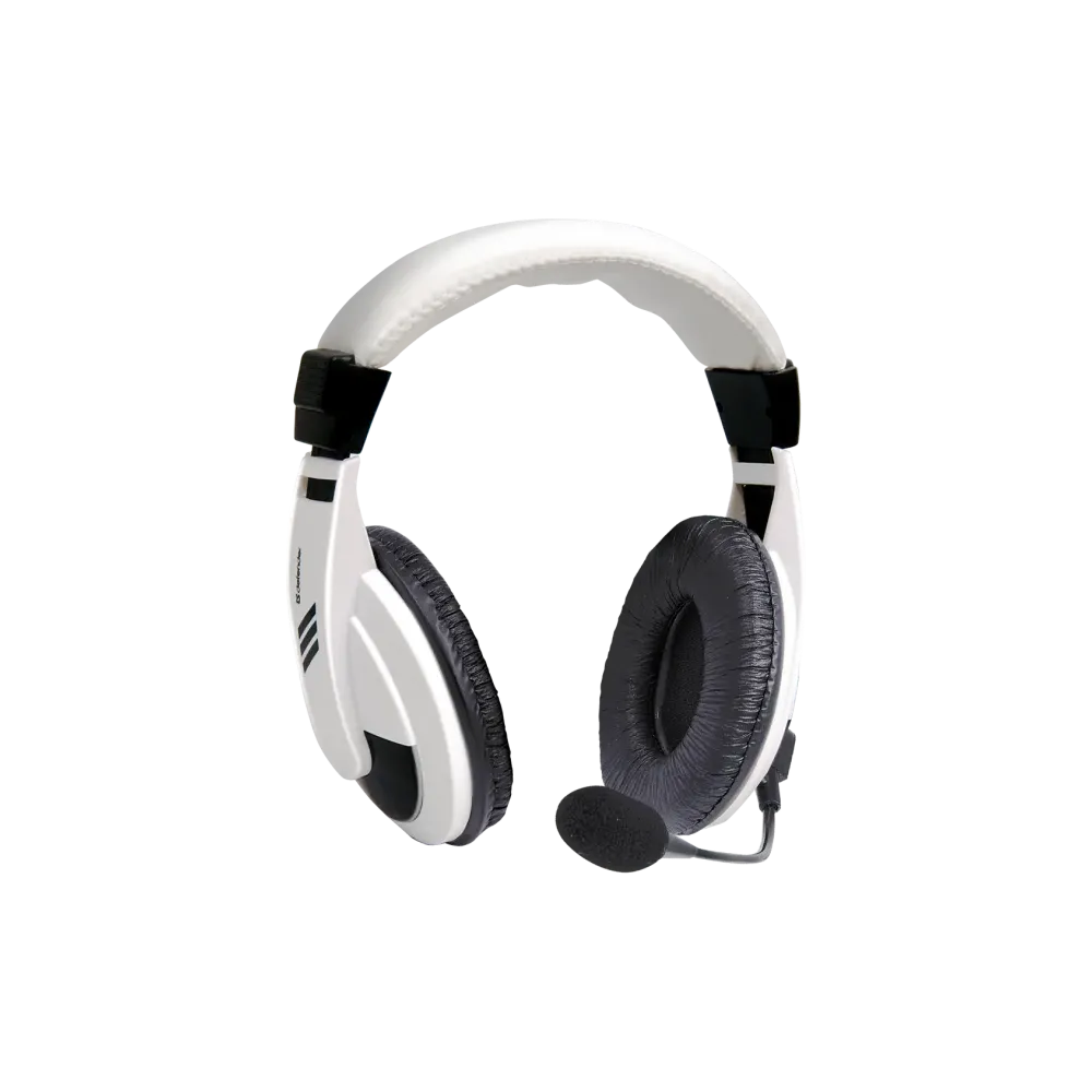 Defender Technology Slušalice Gryphon 750, for PC with microphone, closed earcup design, good noise-attenuation, white, cable 2