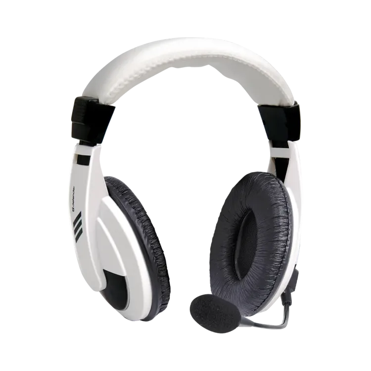 Defender Technology Slušalice Gryphon 750, for PC with microphone, closed earcup design, good noise-attenuation, white, cable 2