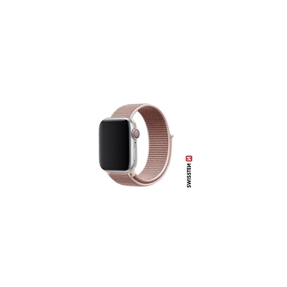 Swissten Nylon band for Apple watch, rose gold (42, 44, 45, 49) mm