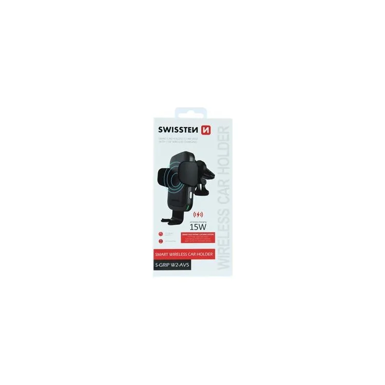 Swissten Car holder with wireless charger, S-grip W2-AV5