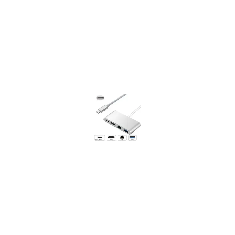 E-GREEN Adapter USB 3.1 tip C (M) - HDMI +USB 3.0 +Tip