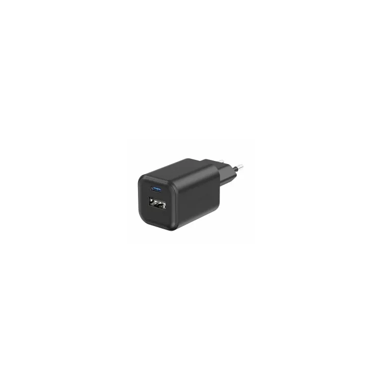 Swissten Travel Charger GaN 1x USB-C 45W PD + 1x USB-A 18W QC Black