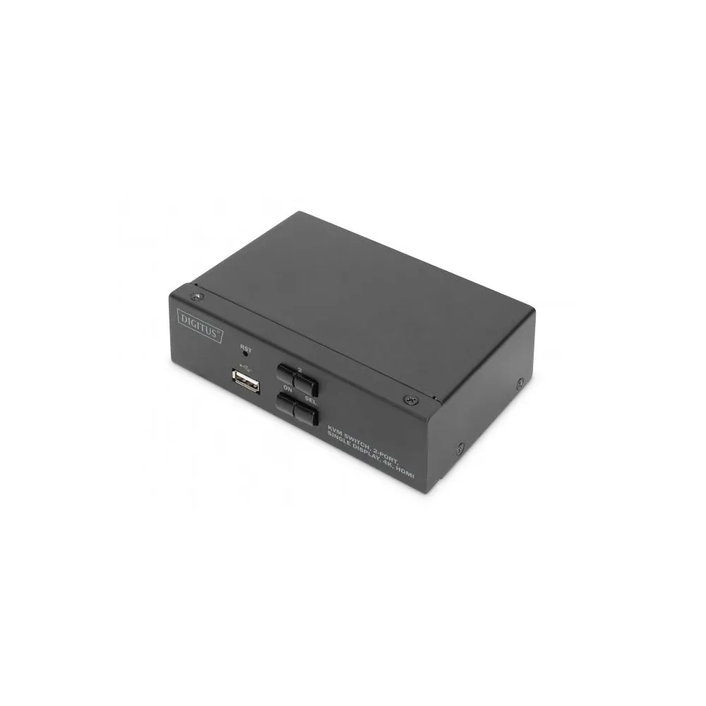 Digitus KVM Switch, 2 Port, Single Display, 4K, HDMI