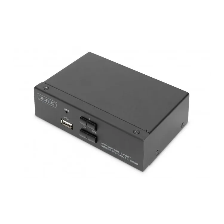 Digitus KVM Switch, 2 Port, Single Display, 4K, HDMI