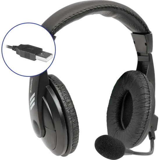 Defender Technology Slušalice Gryphon 750U USB, black, cable 1.8m