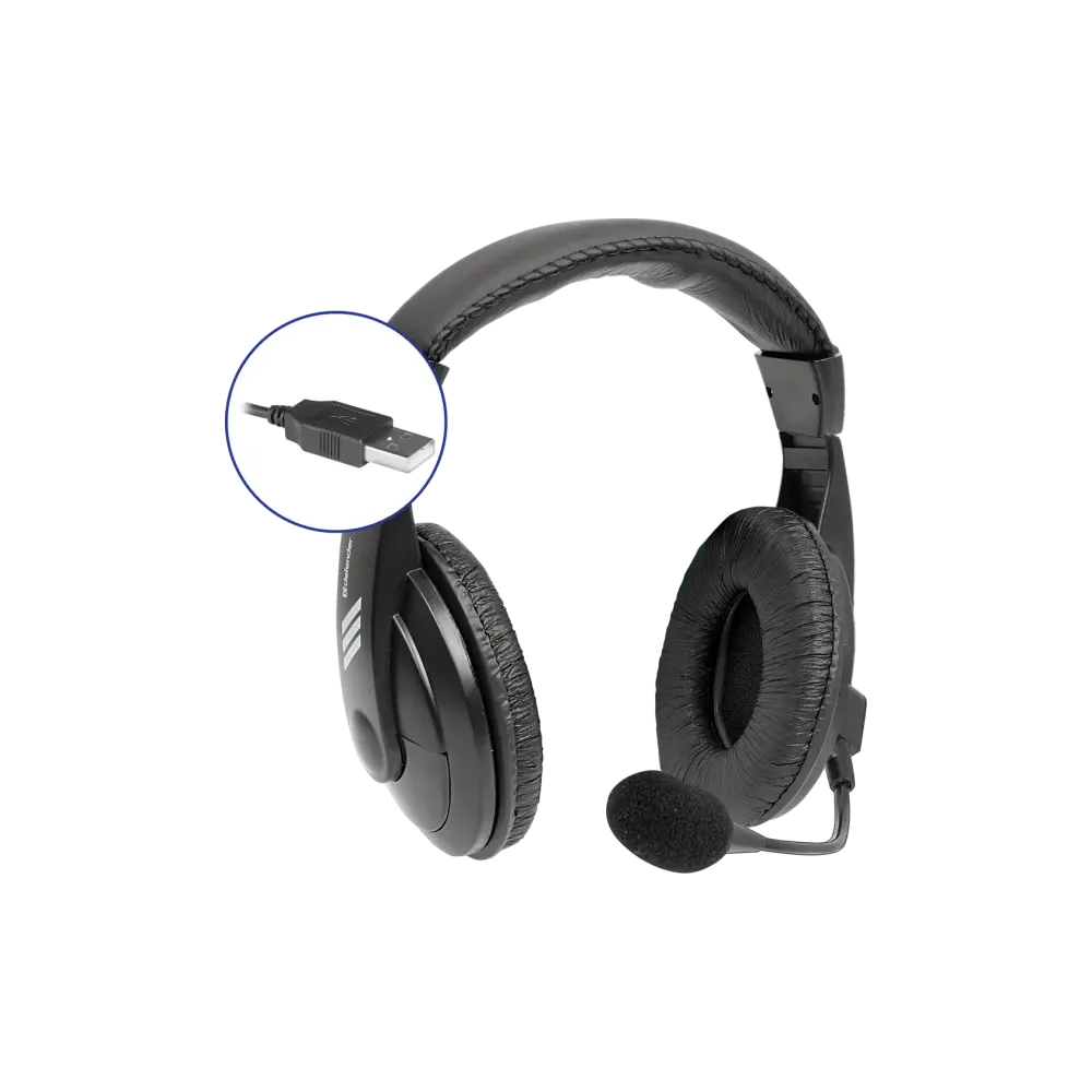 Defender Technology Slušalice Gryphon 750U USB, black, cable 1.8m