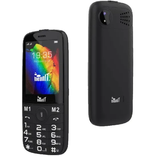 MeanIT Mobilni telefon SENIOR 20 crni