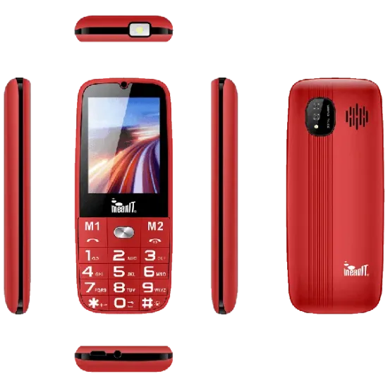 MeanIT Mobilni telefon SENIOR 15- crveni