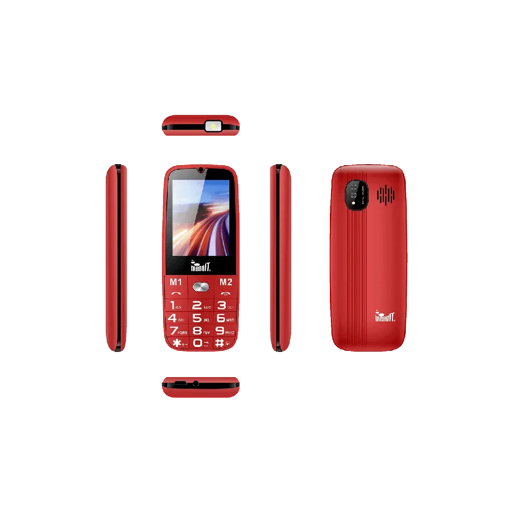 MeanIT Mobilni telefon SENIOR 15- crveni