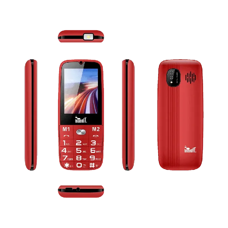 MeanIT Mobilni telefon SENIOR 15- crveni