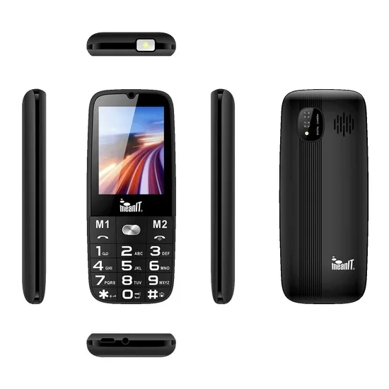 MeanIT Mobilni telefon SENIOR 15 crni
