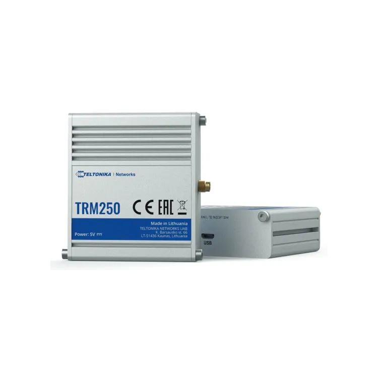 Teltonika Industrial Rugged 4G LTE Modem TRM250, Connectivity (4G/LTE (Cat M1), NB-IoT, 2G), 1x SIM slot,1 x SMA for LTE, 1x mic