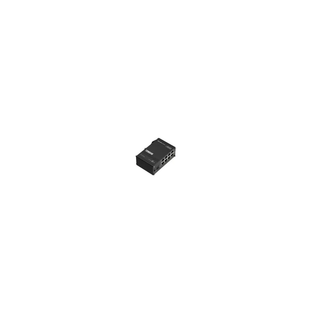 Teltonika Switch TSW040, 8x 10/100 ports, PoE+ (802.3af/at), unmanaged, plug-and-play, industrial design