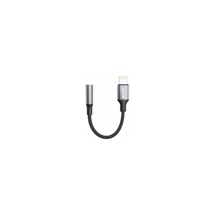 Swissten Audio kabl Textile Lightning (male) / 3.5mm AUX 0,15 M Black